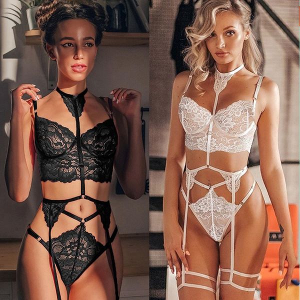 

women sexyy lingerie babydoll lace bra thongs garters set erotic underwear set porno costumes lenceria erotica mujer sexyi, Red;black