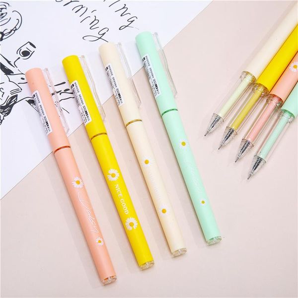 

gel pens 36 pcs/lot kawaii daisy pen cute 0.5 mm black ink signature office school supplies stationery gift