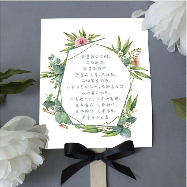 

other event & party supplies 50pcs girls birthday paper hand fan custom po text personalise menu program card gift for guests