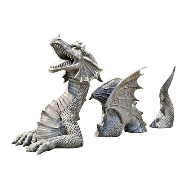 

garden decorations gothic dragon sculptures resin large winged decor