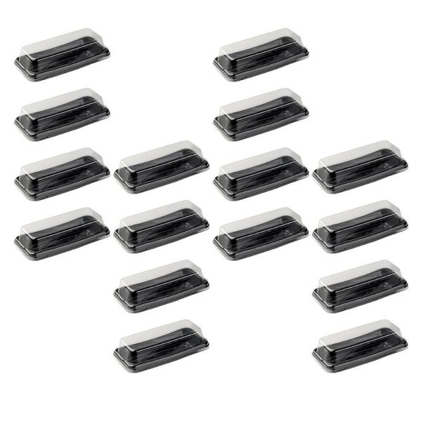 

gift wrap 16pcs bread pastry boxes mousse packing dessert holders (black)