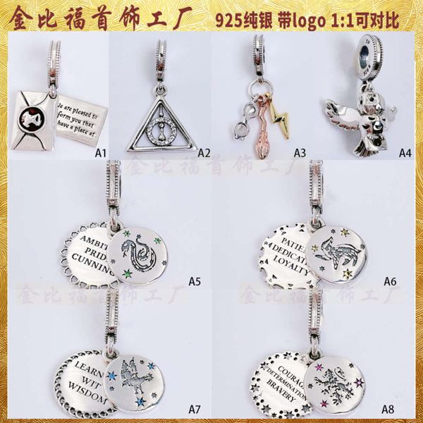

jinbi fopen s925 silver harry potter magic hat loose string hanging bead diy accessories