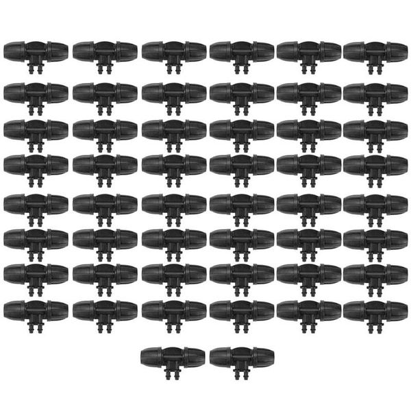 

watering equipments 50 pcs four-way water hose connection garden irrigation fitting for 8/12 multi-way packaging