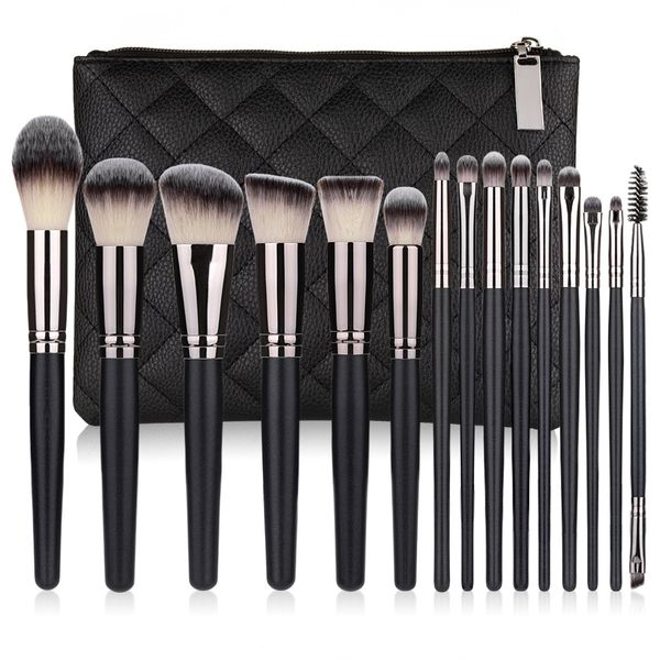 

whole 15pcs/pack makeup brushes tool set cosmetic brush eye shadow foundation blush blending beauty make up tools