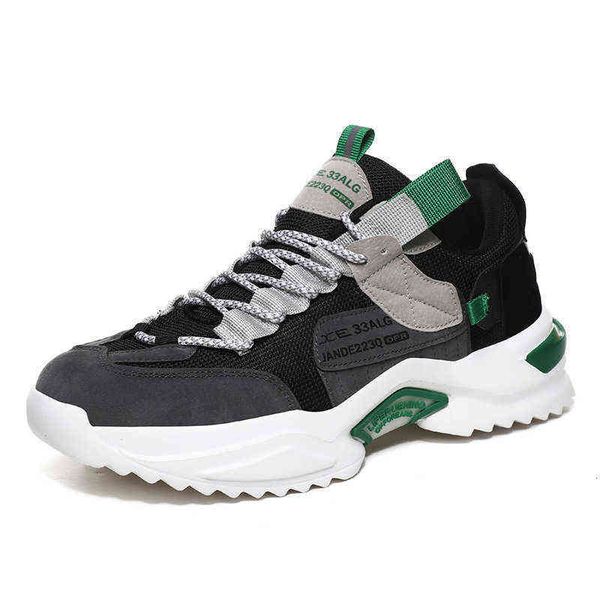 

yuexing wolf 2021 men's sho low thick bottom autumn daddy tide color matching mh sports casual