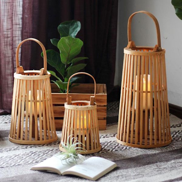 

candle holders creative modern holder handmade wood minimalist nordic hollow garden lantern geometric wedding home decor candlebra