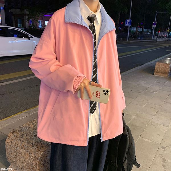 

men's jackets male autumn jackets, solid color, korean fashion, trends, clothes, windbreaker jacket for teenagers, harajuku street clot, Black;brown