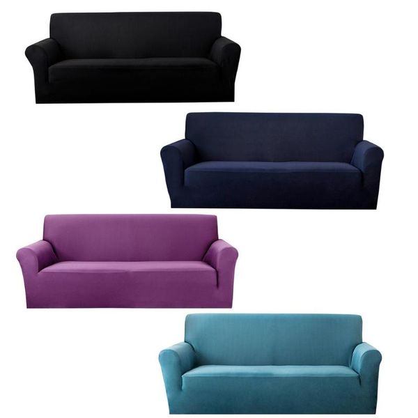 

chair covers washable sofa cover super soft milk silk fabric slipcover solid color elastic three and four person seating