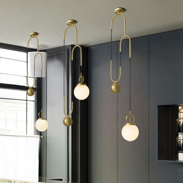 

pendant lamps nordic led stone lustre suspension luminaire lamp kitchen dining bar living room light