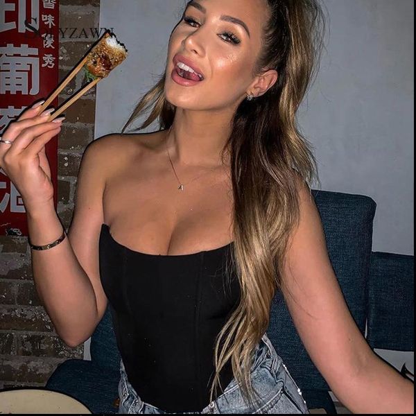 

satin strapless corset women neon crop slim off shoulder female curve slash neck short night party clubwear, White