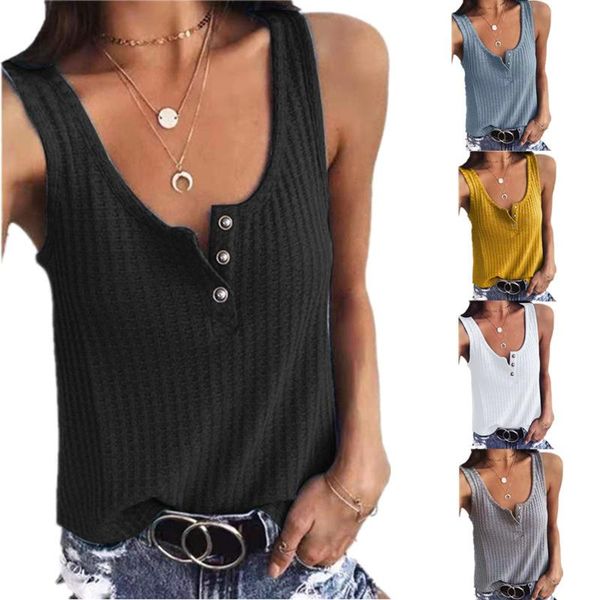 

women's tanks & camis women sleeveless tank fashion streetwear summer casual vest v-neck solid t-shirt blouse, White