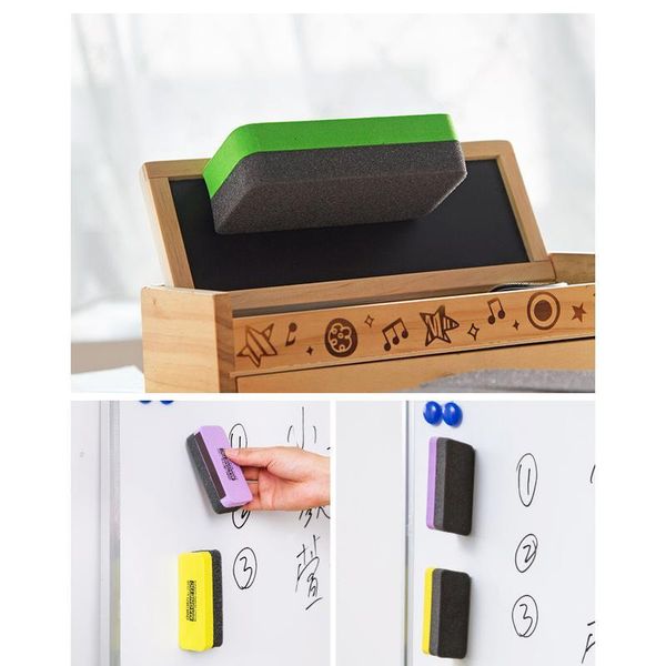 

1pcs kawaii magnetic whiteboard erasers dry erase marker white board cleaner school office supplies, size 110mm x 50m qylzbq