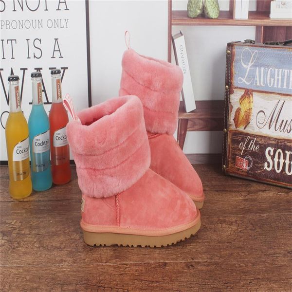 

boots australian leather snow men and women designer luxury shoes plus size winter leisure, Black