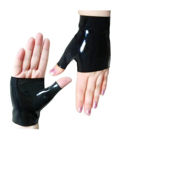 

latex gloves fetish slim finger style seamless natural rubber 3d extra 0.6mm thickness availableg, Blue;gray