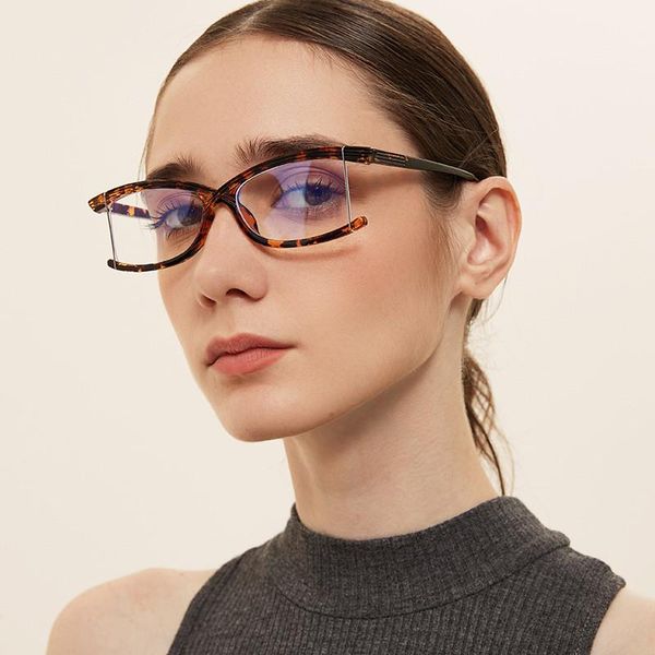 

sunglasses 2021 luxury sun glasses for women retro brand square metal half frame eyewear uv400, White;black