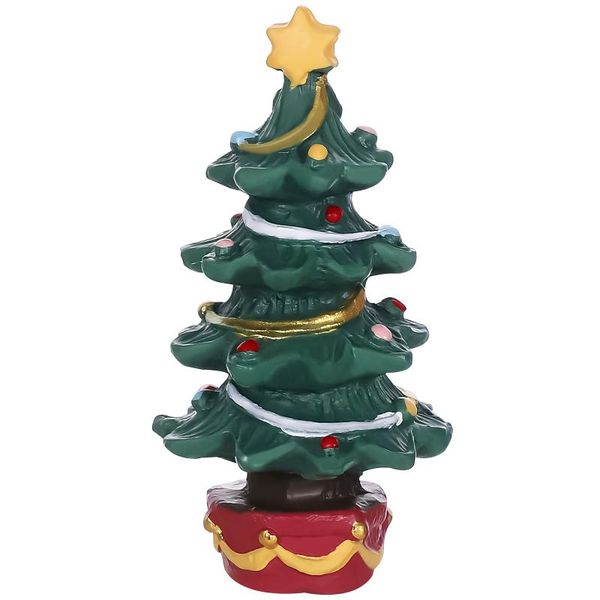 

christmas decorations popetpop resin tree creative mini xmas craft ornament deskminiature decoration