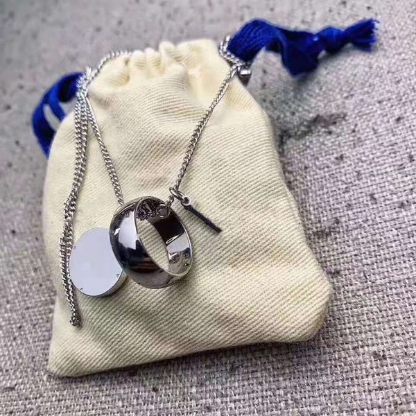 

9 styles necklaces jewelry 316l titanium steel 18k rose gold plated necklace silver normal size necklace pendant