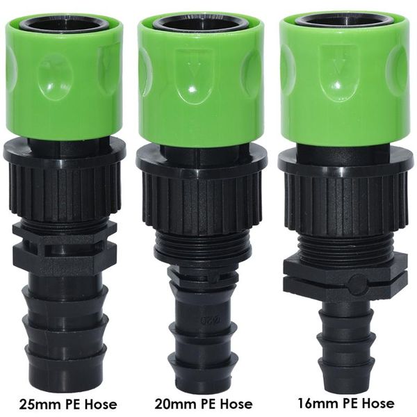 

watering equipments waltregro 1pcs barb quick connector for 16mm 20mm 25mm pe hose 3/4'' garden water pipe tap adapter fitting gre