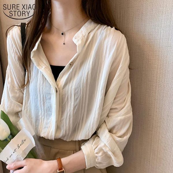 

casual plus size solid cardigan blouse women autumn long sleeve cotton shirt loose ladies blusas mujer 10286, White