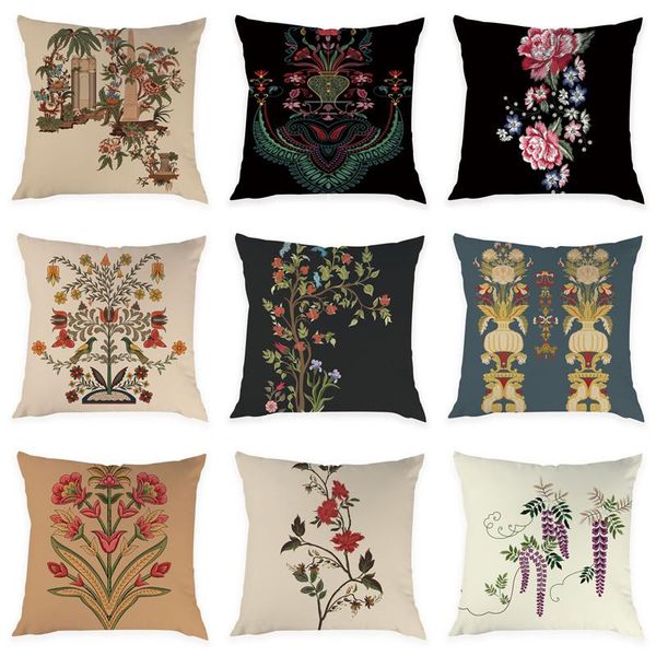 

cushion/decorative pillow printed pattern cushion cover decorative floral car pillowcase peach skin room home decoration 45x45cm