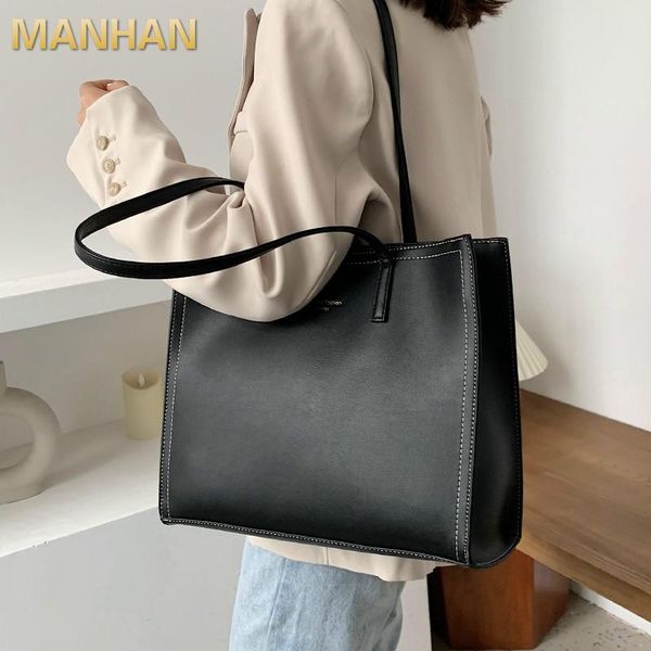 

shoulder bags 2021 solid color bag women hand ladies pu leather women's office big tote lady high capacity handbags and purses