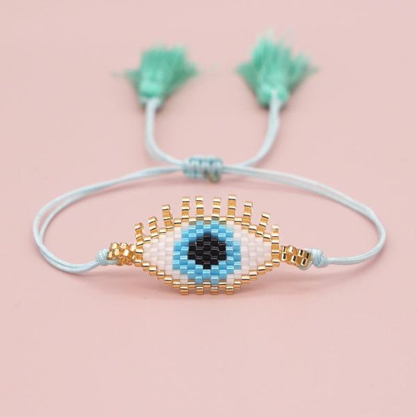 

charm bracelets go2boho miyuki for women turkish evil eye bracelet girl childs pulseras mujer moda 2021 jewelry gift her, Golden;silver