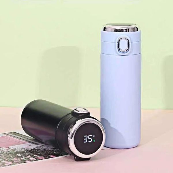

water bottles 420ml intelligent vacuum insulated bottle realtime temperature display led touch screen stainless steel travel mug