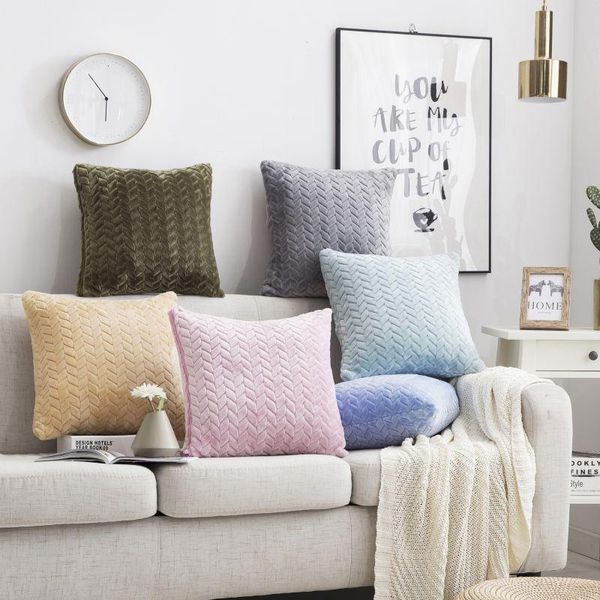 

cushion/decorative pillow plush cushion cover 43*43cm decorative pillows home decor velvet case for living room sofa