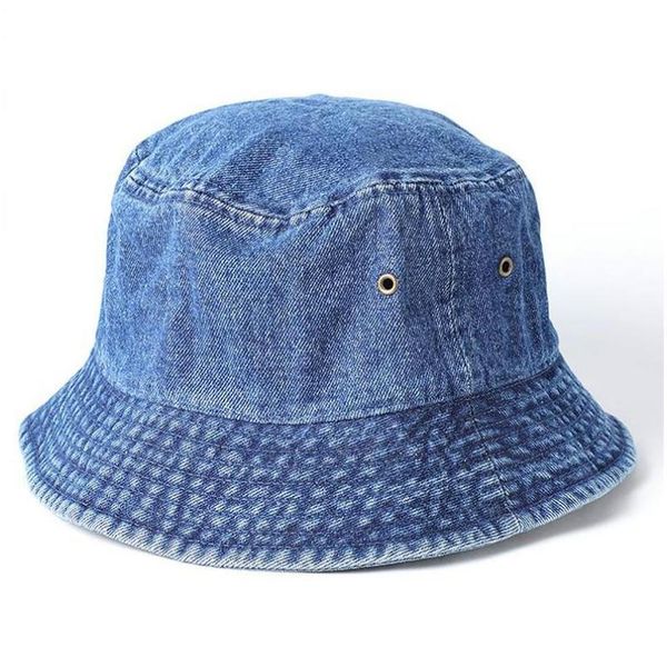 

solid color washed cowboy fisherman's hat women outdoor sun hat four seasons section lovers fashion wild bucket hats c jllkae, Black;white