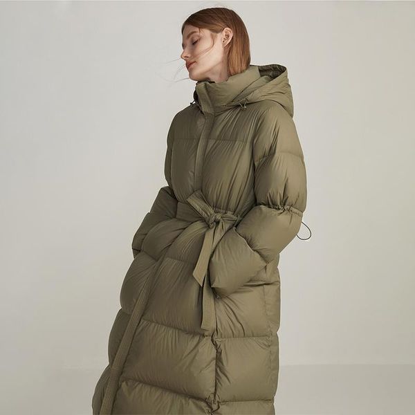 

women's down & parkas 2021 women winter 90% white duck coat female puffer long casual warm jacket waterproof&windproof with hooded, Black