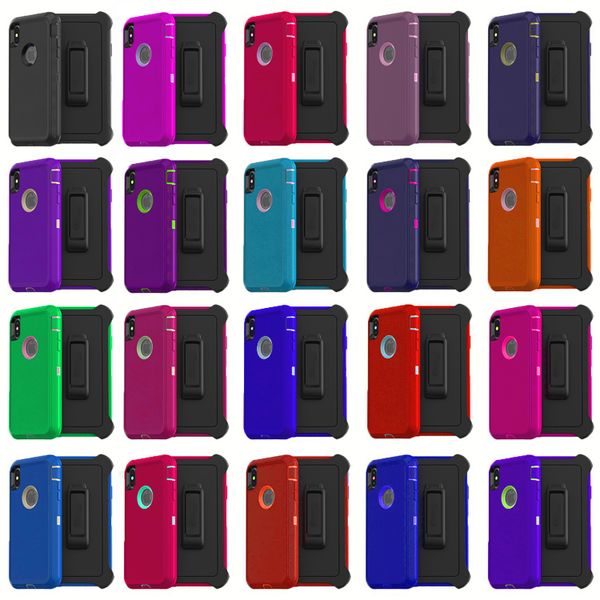 

for iphone 12 11 pro xs xr max 8 7 6 plus cell phone cases defender hybrid robot crashproof waterproof case with clip