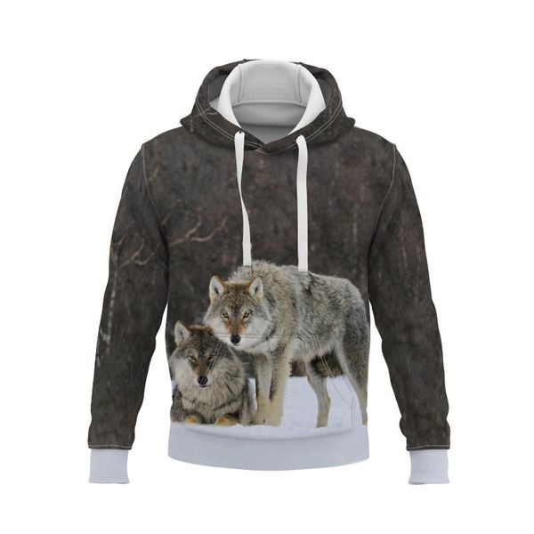 

men's hoodies & sweatshirts 3d animal wolf men women harajuku fashion hooded sweatshirt autumn winter children's casual street sty, Black