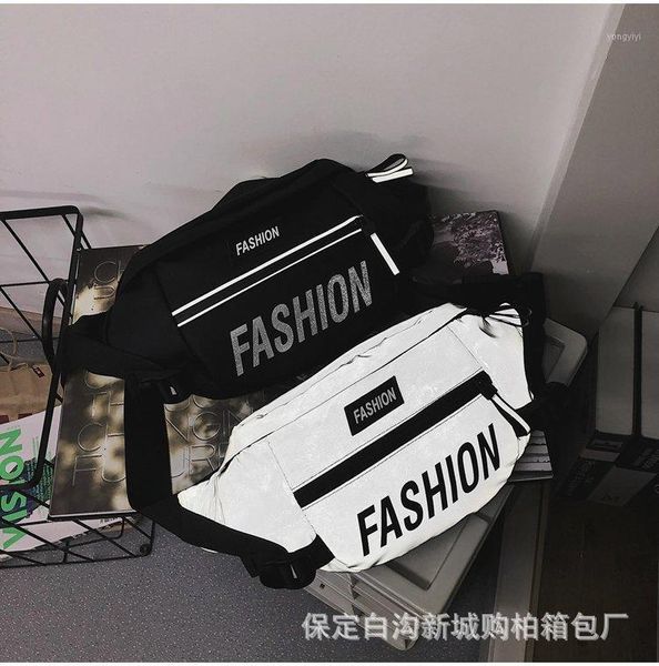 

outdoor bags sport chest men shoulder luminous laser bag one messenger bag1