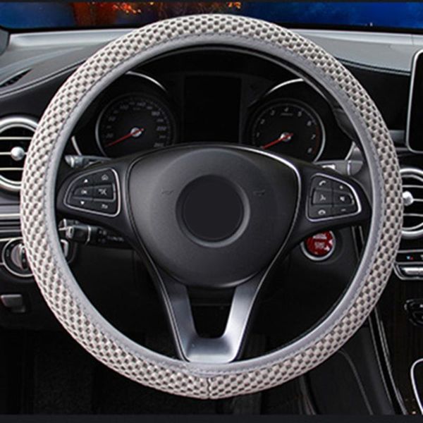 

steering wheel covers 1 pc cover anti slip vehicle breathable car elastic fabric fish net