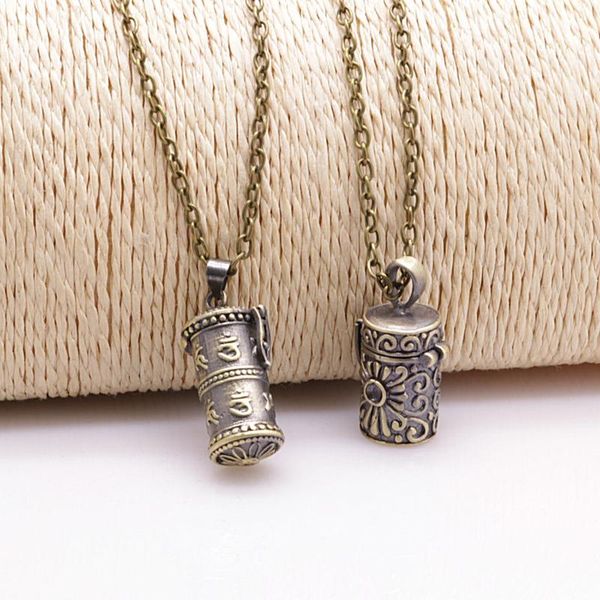 

chains vinkings necklace jewelry amulet engrave urn pendant choker necklaces animal pet fur cinerary casket neck souvenir trinket, Silver