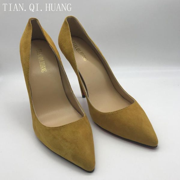

new arrival woman pumps brand fashion shoes high heels women nightclub shoes suede, Black