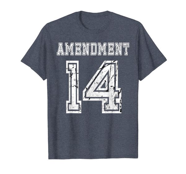

14th amendment t shirt sports style, White;black