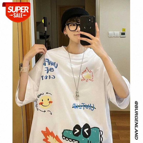

short-sleeved shirt women's sweet and spicy style loose korean compassionate half-sleeved trendy #kq5f, White