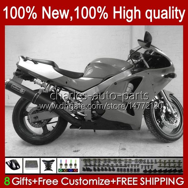 Karosserie für KAWASAKI NINJA ZX-6R ZX600C ZX 6R 636 600CC 600 CC 94-97 Karosserie 50HC.130 schwarz grau ZX-636 ZX600 ZX 6 R ZX636 1994 1995 1996 1997 ZX6R 94 95 96 97 Verkleidungsset