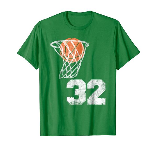 

vintage basketball jersey number 32 t-shirt player number, White;black