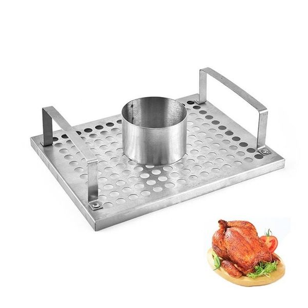 

tools & accessories stainless steel beer can chicken holder roaster grill rack barbecue basket turkey roasting for smoker