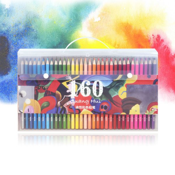 

48/72/120/160 colors wood oil artist colored pencils set for drawing sketch coloring books gifts art supplie c0220