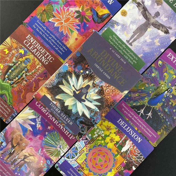 

divine abundance oracle deck english explanation tarot card for divination fate beginners board game love bihd