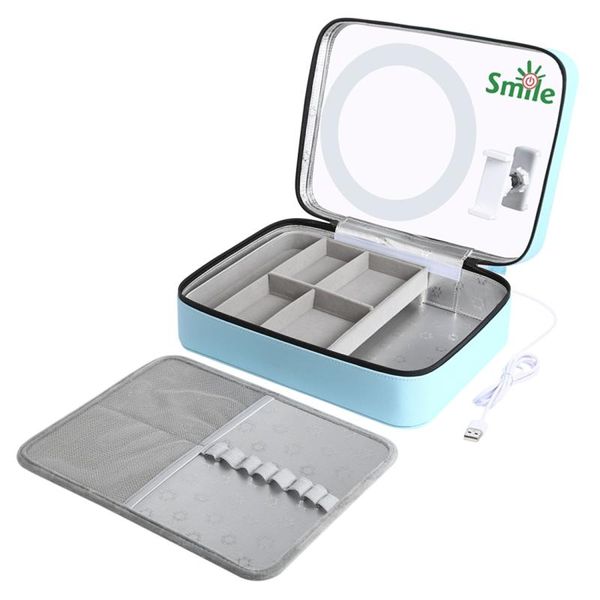 

multifunctional live broadcast fill rings light with makeup mirror cosmetic storage box bag with phone clamp