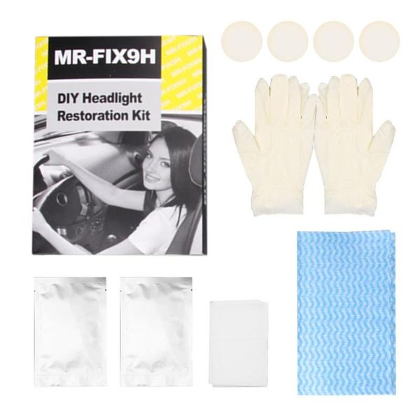 

professional diy car headlights restoration kit anti-scratch polishing liquid coat auto glass kit car repair tools