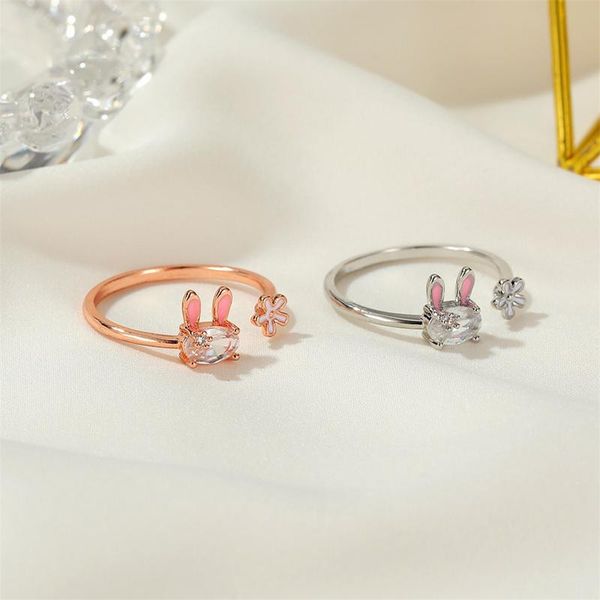 

wedding rings fashion jewellery women's ring animal opening adjustable metal female jewelry gift, Slivery;golden