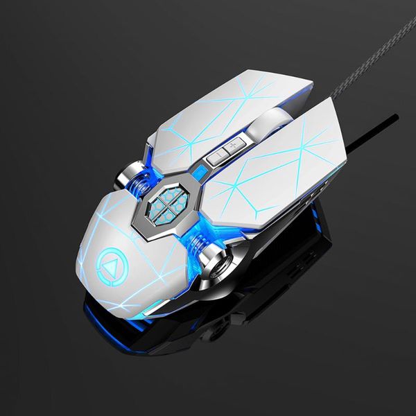 

mice ergonomic wired gamer gaming mouse 7 button 3200 dpi optical led computer usb cable silent for lappc
