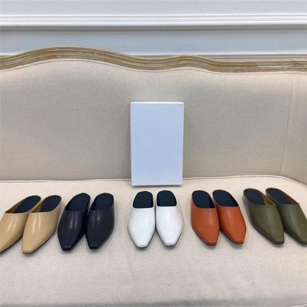 

spring and summer ladies flat-heel slippers small square toe shallow mouth flat-heel slippers fashion ladies casual, Black