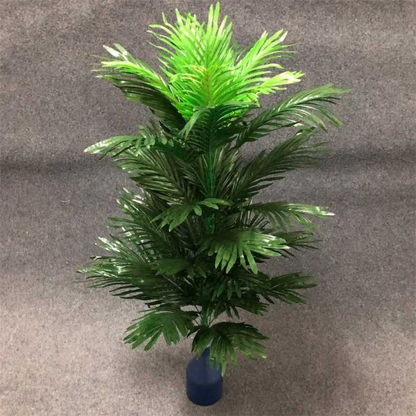 90 cm plantas tropicais grandes palmeiras artficiais palmeiras de seda folhas altas galhos de árvores falsas sem potenciômetro para casa decoração de casamento 211104