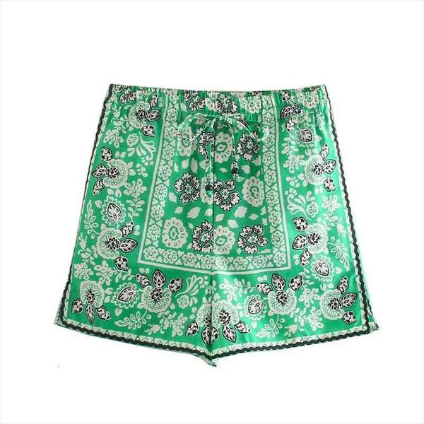 

women fashion flower print casual bermuda shorts female elastic waist bow shorts streetwear, White;black